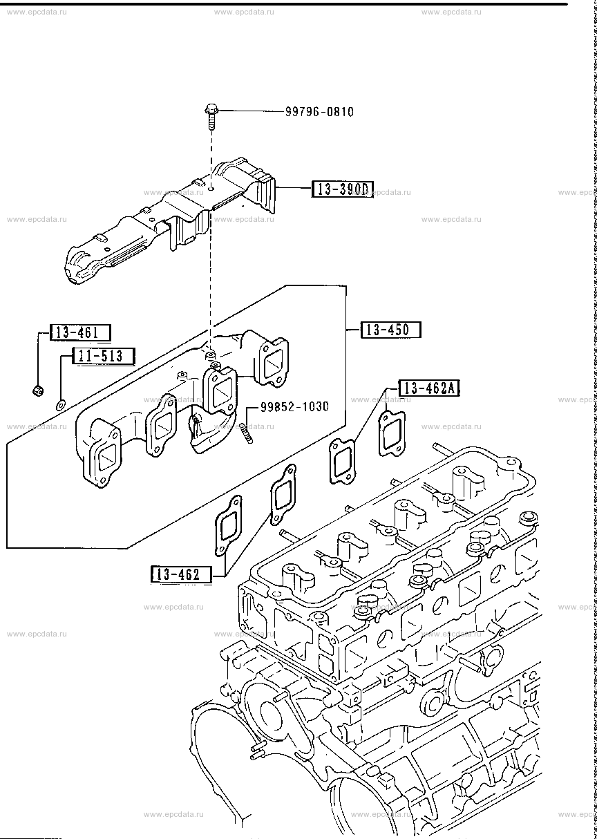 Exhaust manifold (2500CC,3000CC & 3500CC>non-turbo)
