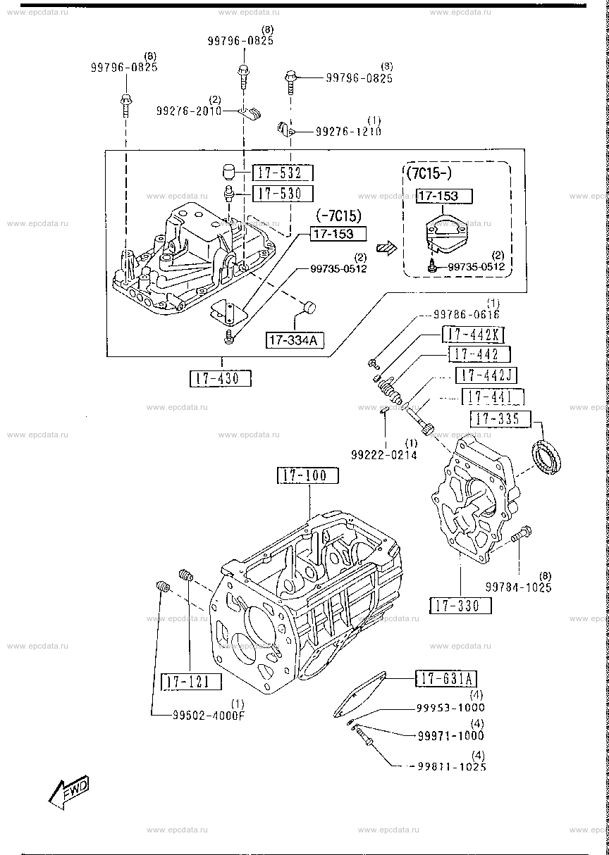 Manual transmission case (5speed)(4000CC)(light oil)