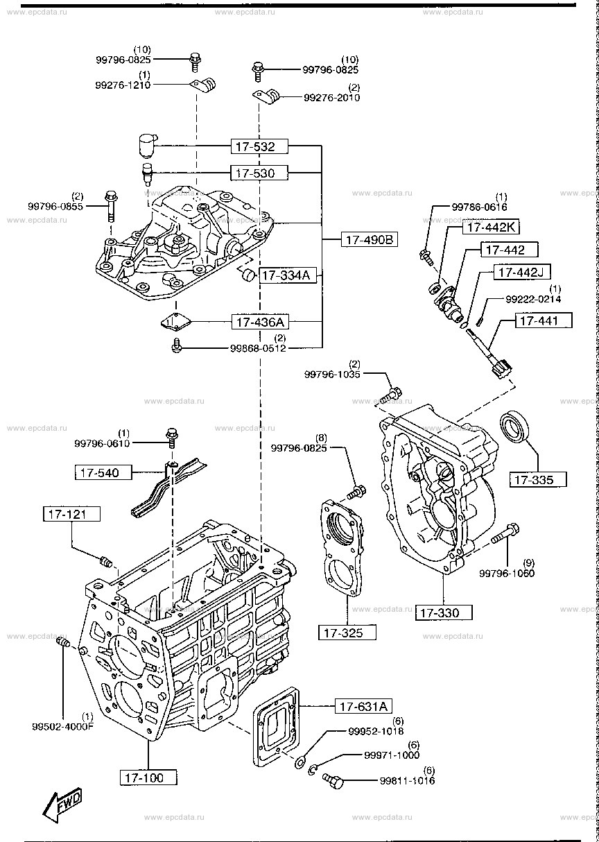 Manual transmission case (6speed)