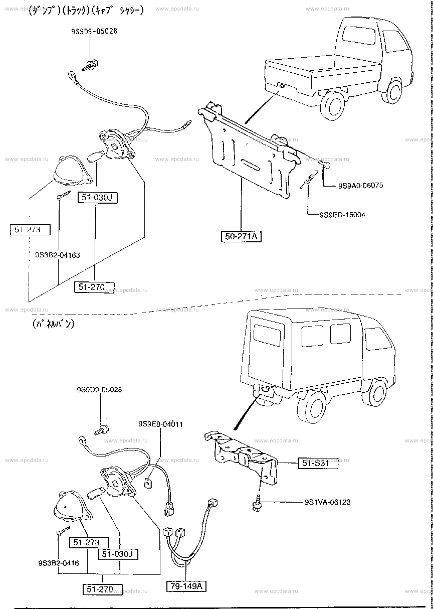License lamp (truck, dump,panel van & cab chassis)