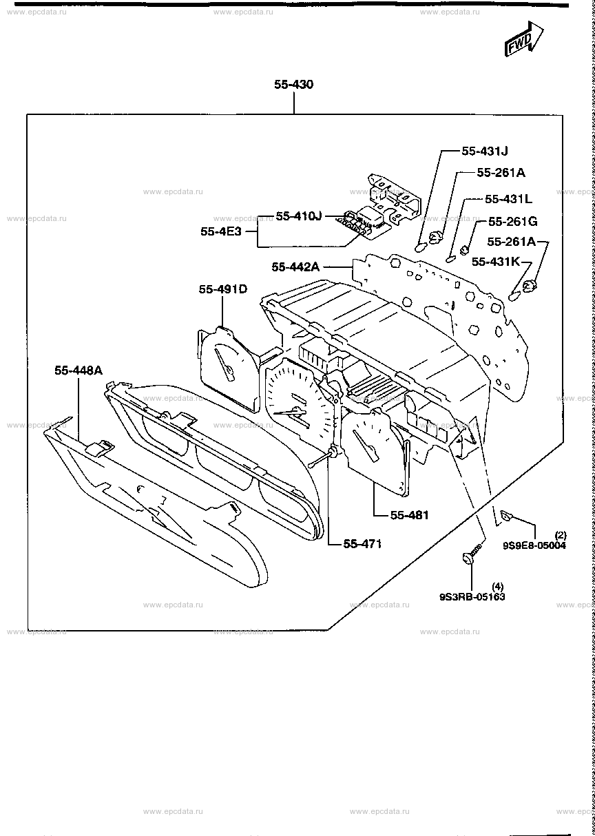 Meter set & inner parts (van)(non-turbo & turbo >BUSTER)