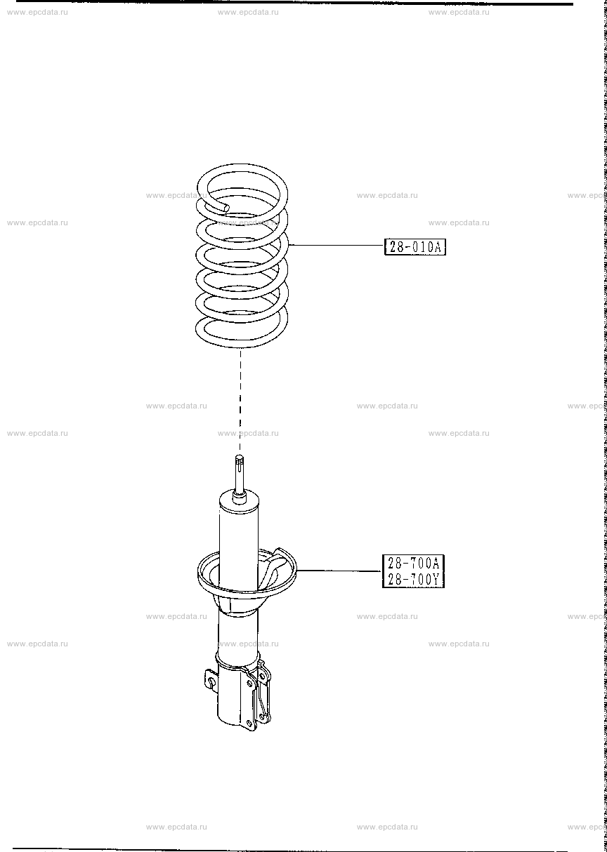 Rear spring & damper for Mazda Laser Van - Amayama