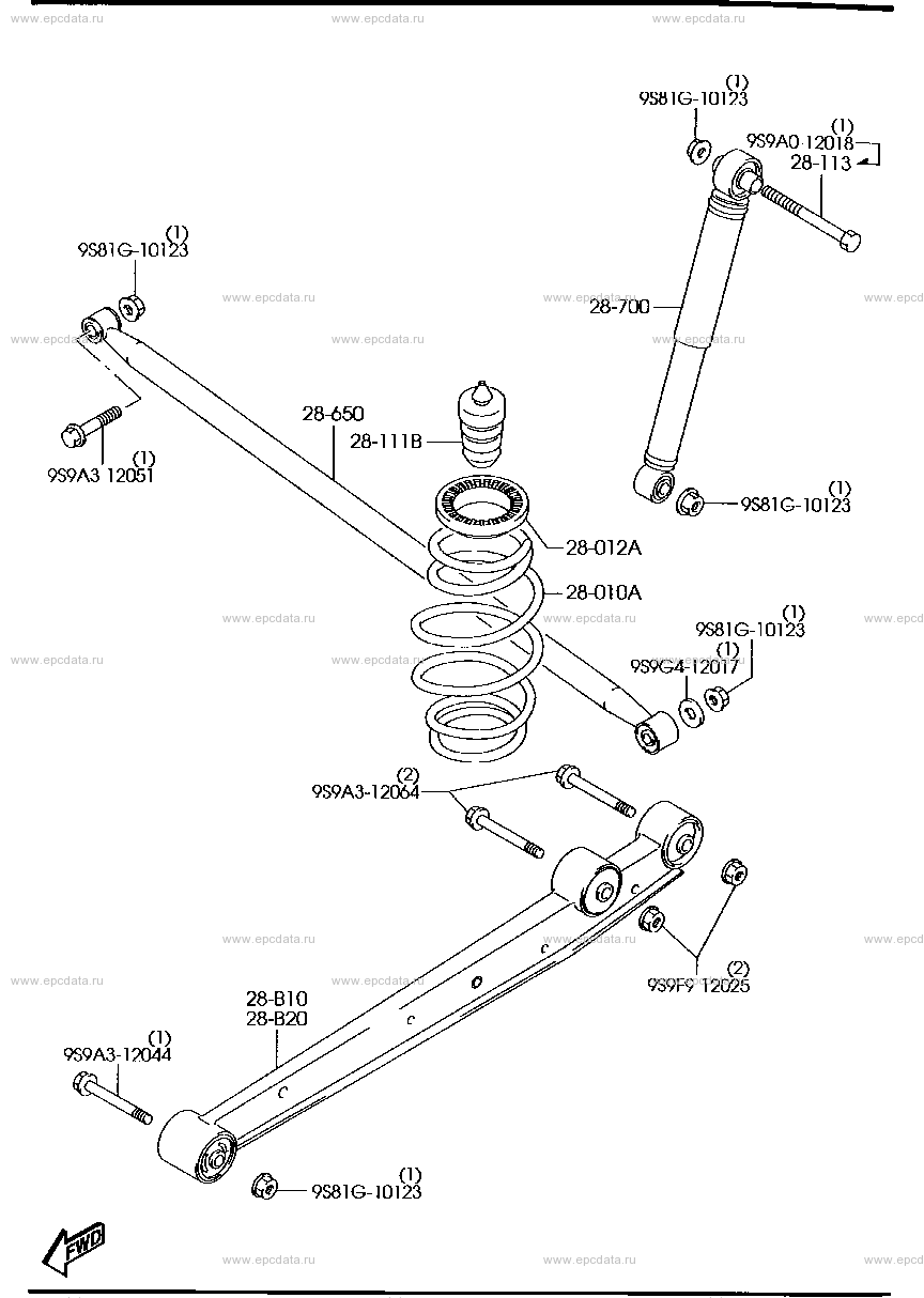 Rear suspension mechanism