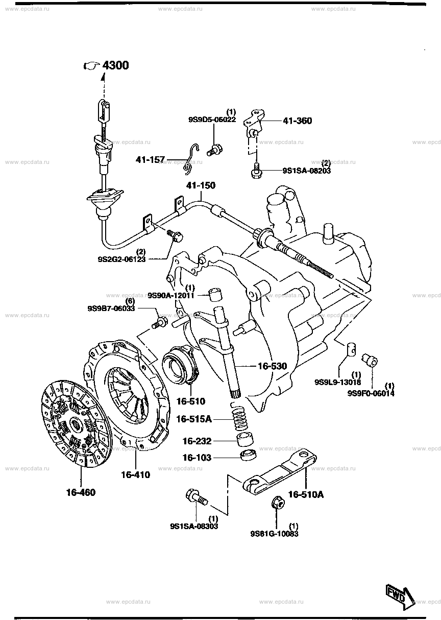 Clutch disk & cover (MT) (2WD)