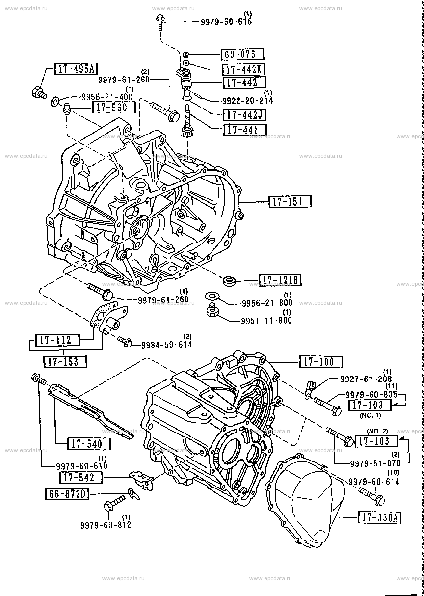 Transmission case (MT 5-speed) (2WD)