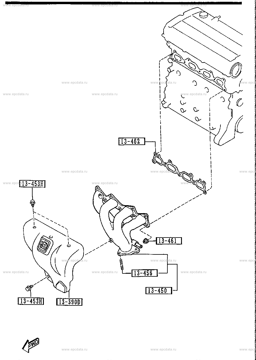 Exhaust manifold (gasoline)(1800CC)
