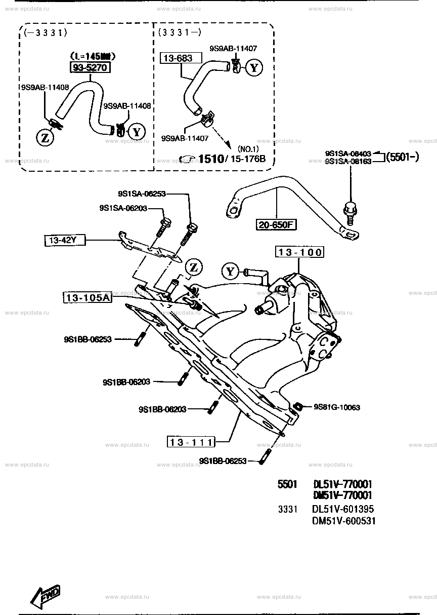 Inlet manifold (van)(non-turbo)(carburettor)