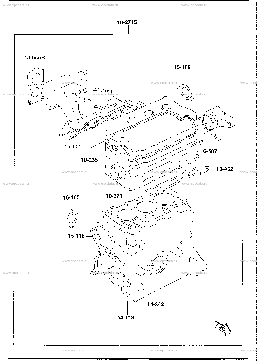 Engine gasket set (van)(non-turbo)(EPI)