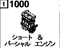 1000AA - Short & partial engine (gasoline)(1300cc)