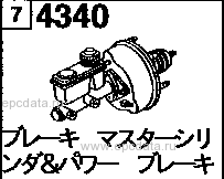 4340A - Brake master cylinder & power brake (anti-lock brake) 