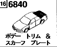 6840A - Body trim & scuff plate (sedan)