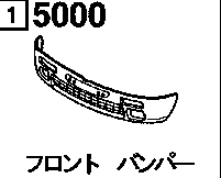 5000AA - Front bumper (sedan) & (s.wagon)(1500cc)(bj3p 300001-400000)(bj5p 300001-400000) (bjfp 400001-500000)(bj5w 300001-400000)