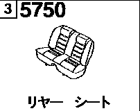 5750BA - Rear seat (s.wagon)(2wd)(bj5w 300001-400000)(bjfw 200001-300000)