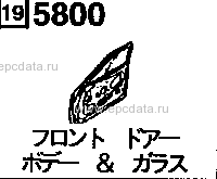 5800AA - Front door body & glass (bj5p 400001-)(bjfp 500001-)(bj5w 400001-)(bjfw 300001-)
