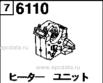 6110A - Heater unit inner parts (bj3p 300001-400000)(bj5p 300001-400000)(bjfp 400001-500000) (bj5w 300001-400000)(bjfw 200001-300000)