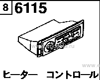 6115AA - Heater control inner parts (bj5p 400001-)(bjfp 500001-)(bj5w 400001-)(bjfw 300001-)