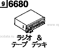6680AA - Audio system (radio & tape deck) (sedan)(2wd)(1300cc & 1500cc)(bj3p 300001-400000)(bj5p 300001-400000)