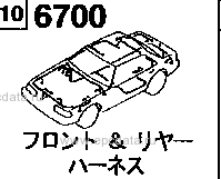 6700AA - Front & rear wire harness (sedan)(1500cc)