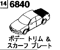 6840A - Body trim & scuff plate (sedan)
