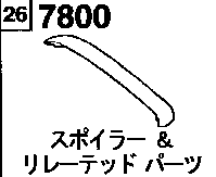 7800B - Spoiler & related parts (hatchback)