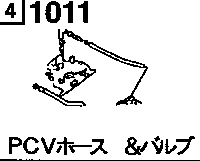 1011AA - P.c.v hose & valve (gasoline)(1500cc)