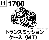 1700A - Transmission case (mt 5-speed) (gasoline)(1300cc)