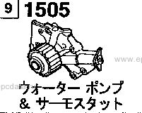 1505AA - Water pump & thermostat (1500cc)