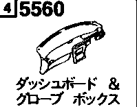 5560A - Dashboard, crash pad & glove box 