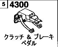 4300B - Brake pedal (at)