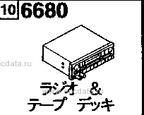 6680 - Audio system (radio & tape deck) (dw3w 500001 - 600000), (dw5w 300001 - 400000) 