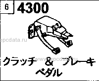 4300B - Brake pedal (at)