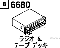 6680AB - Audio system (radio & tape deck) (hatchback)