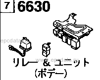 6630B - Body relay & unit (hatchback)