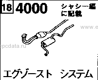 4000BC - Exhaust system (2000cc)(2wd)(diesel)