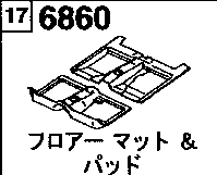 6860AA - Floor mat & pad (2wd)