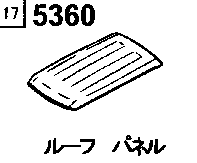 5360B - Roof panel (with sunroof) 