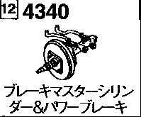 4340AA - Brake master cylinder & power brake (4000cc)(wide cabin) 