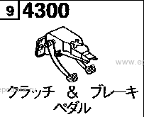 4300A - Brake pedal (at)