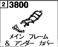 3800A - Main frame & undercover (truck)(single tire) (4wd)