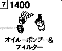 1400B - Oil pump & filter (diesel)(2500cc)(2wd)