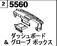 5560A - Dashboard, crash pad & glove box 