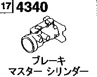 4340AB - Brake master cylinder (w-cab)