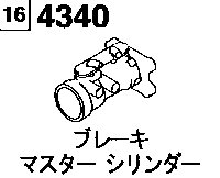 4340AB - Brake master cylinder (w-cab)