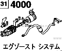 4000AF - Exhaust system (long body > flat low /full flat low)