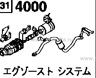 4000AH - Exhaust system (super long body >full flat low)