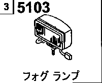 5103 - Fog lamp (xt, custom style xs, custom style xt & custom style xt-l)