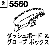 5560A - Dashboard, crash pad & glove box (custom style xs, custom style xt & custom style xt-l)