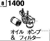 1400AA - Oil pump & filter (gasoline)(2000cc)
