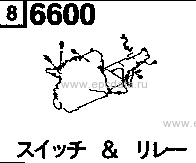 6600AB - Switch & relay (engine) (gasoline)(2500cc)