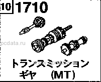 1710A - Transmission gear (manual) (5speed)(reciprocating diesel)